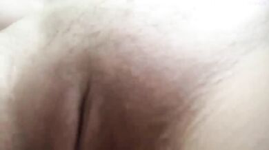 girl shows off her fat pussy, squeezes her big clit and moans like a cat, slaps her pussy, pussy wide open in close-up