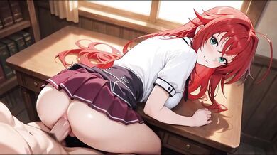 The demon pricnes fucks a lucky servanat (Rias Gremory)