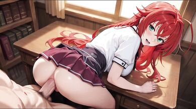 The demon pricnes fucks a lucky servanat (Rias Gremory)