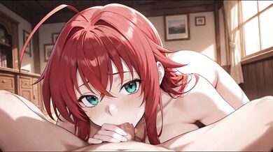 The demon pricnes fucks a lucky servanat (Rias Gremory)