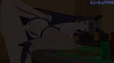 Ninomae Ina'nis (Bunny Girl) and I have intense sex in the casino. - Hololive VTuber Hentai