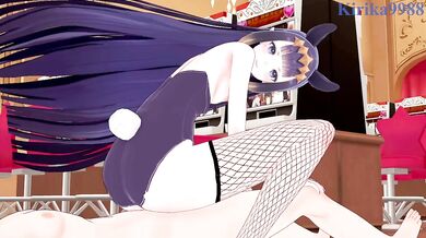 Ninomae Ina'nis (Bunny Girl) and I have intense sex in the casino. - Hololive VTuber Hentai