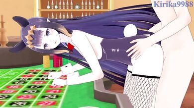 Ninomae Ina'nis (Bunny Girl) and I have intense sex in the casino. - Hololive VTuber Hentai