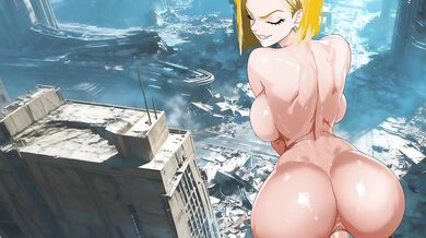 ANDROID 18 FUCKS AND SUCKS FUTURE TRUNK ́S HUGE COCK. DRAGON BALL PARODY. PART2