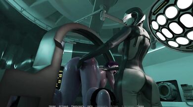 A robotic fucking machine fucks both holes of a sweet girl. 3D Hentai Game