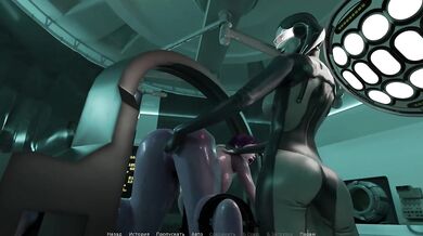A robotic fucking machine fucks both holes of a sweet girl. 3D Hentai Game