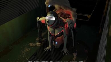 The AI ​​girl's ass and pussy received two cocks at the same time