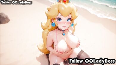 Princess Peach blow job for her boss hentai Anime from Super Mario Galaxy by ooladyboss