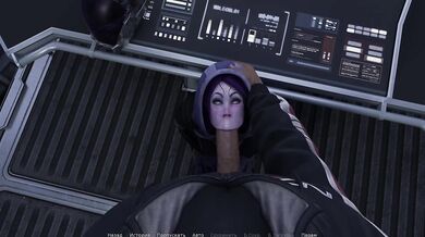 a long huge cock was sucked by her skillful mouth