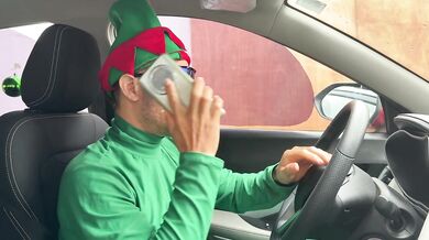 Perverted stepmother and her stepson have sex in the car while waiting for repairs