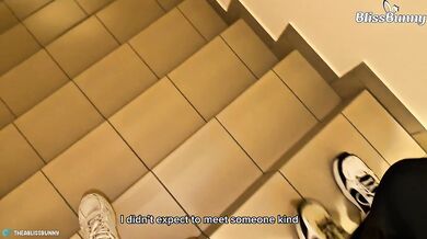 Public HUGE Squirt on Stairs!!! I Paid a Stranger to Fuck | TheBadPeach