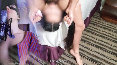 Asian stepdaughter becomes an Into-Sex Slave, swallowing cock to the tonsils [ eng sub dirty talk