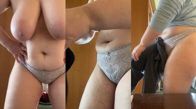 Girl is dressing up/ and showing her body