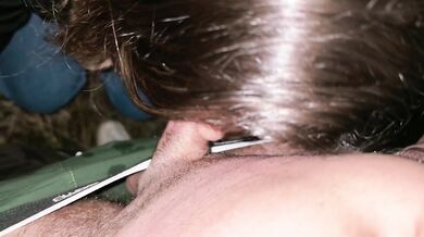 Public Park Blowjob & Deepthroat with Cum in Mouth – She Washed My Dick First