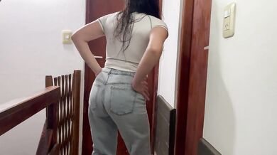 Hot milf gets naked while dancing