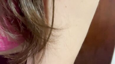 While my friend is taking a bath, his girlfriend is having sex with me without him noticing.
