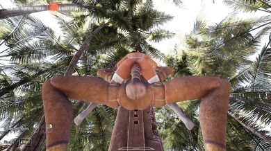 Lara Croft's secret fetish turned into pregnancy from this mysterious statue. part 2