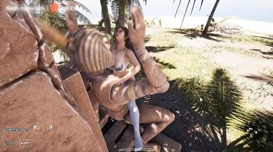 Lara Croft's secret fetish turned into pregnancy from this mysterious statue. part 2