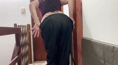 sensual dance of a beautiful schoolgirl