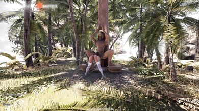 Lara Croft craves that huge cock, the statue awakens and grants her wish. 3D Hentai Game. part 2