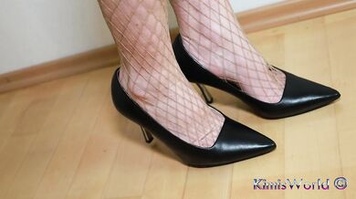 High Heels & Fishnet Fantasy – Up-Close Teasing
