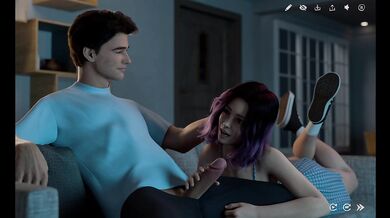 3D Julia MILF Shocks with Quick, Intense Blowjob Explosion