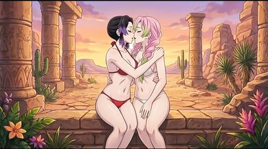 Demon Slayer Shinobu Kocho and Mitsuri Kanroji