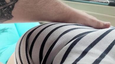 Big Boobs Classmate Teasing and allowing Me to Play with Her in the Car