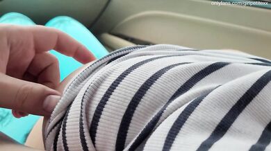 Big Boobs Classmate Teasing and allowing Me to Play with Her in the Car
