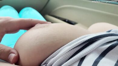 Big Boobs Classmate Teasing and allowing Me to Play with Her in the Car