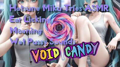 Hatsune Miku Does ASMR with Her Wet Pussy and Rubs Her Feet on Your Cock