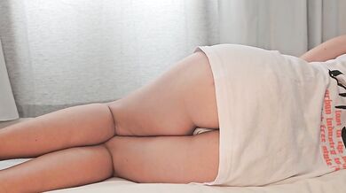Desperate masturbation in white panties