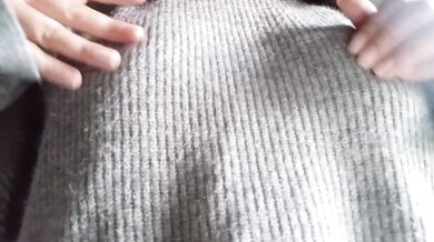 "It felt good, I'm still squeaking over there" Nipple masturbation is too comfortable and a nasty voice comes out even after getting acme