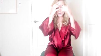 She Goons Over His Gym Muscles And Gives Him A Lingerie Fashion Show