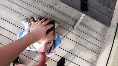 GAVE A BLOWJOB AT A PUBLIC SWIMMING POOL
