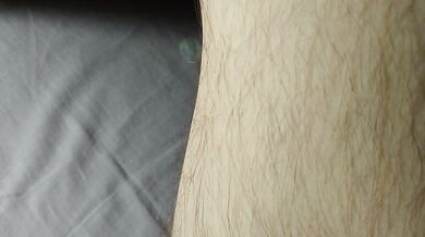 Hairy legs and pussy light and shadow play