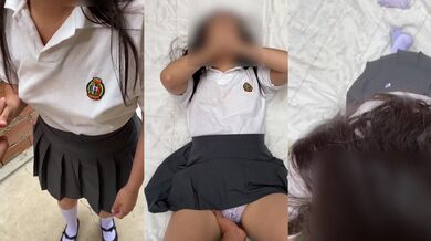 MEXICAN SCHOOLGIRL LOSES A BET AND GIVES HER CLASSMATE A BLOWJOB