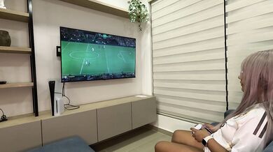 Let's play FIFA together until I come.