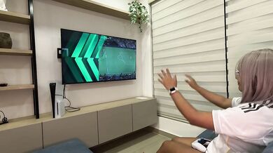 Let's play FIFA together until I come.