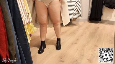 Risky shopping adventure - Girl knows what a man needs when shopping!