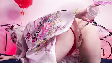 The anime fan wandered into Kitsune's lair. JOI