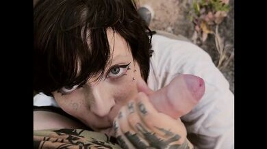 You tricked emo girl to suck the poison out of your dick, and fucked her hard in the woods