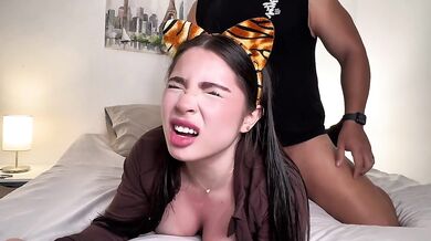 I'm your kitten, give it to me on the bed, I want your milk.