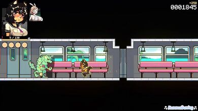 Furry Threesome In a Public Train - Gamer Struggles Porn Game