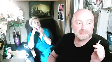 Dangerous intimate games with nipples, pussy and mouth of his beloved slut wife, exposed to the public))