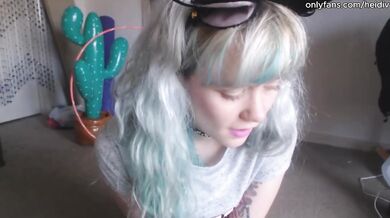 submissive alt girl dirty talks you while she tries to make you horny and cum for you