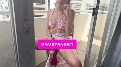 masturbating on the balcony... I hope the neighbors are watching me