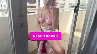 masturbating on the balcony... I hope the neighbors are watching me