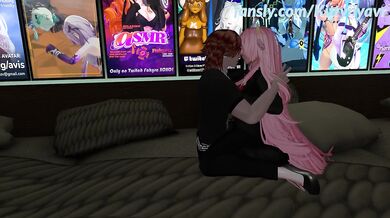 Movie night that gets out of hand into hard fucking between friends