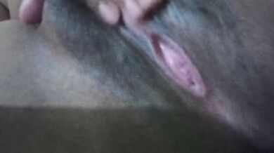 Playing with my hairy pussy